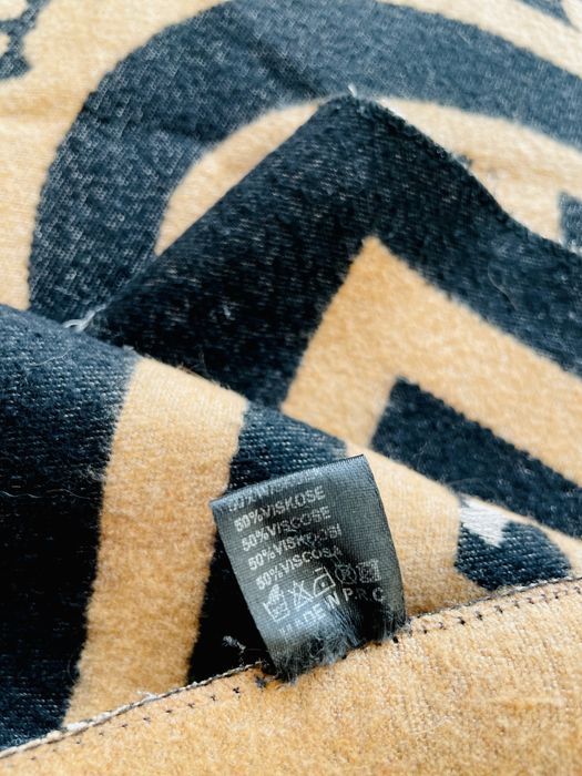 Piękny ciepły gruby szalik w panterkę (50% wiskoza + 50% bawełna)