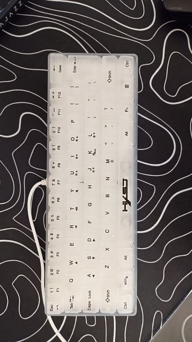 Компактная игровая клавиатура HKST (HXSJ) 60% White