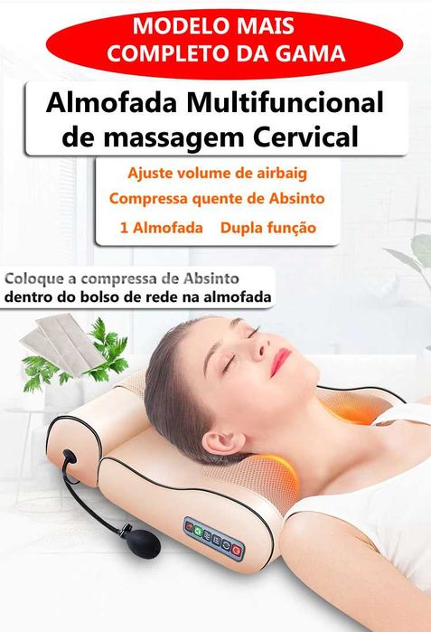 Almofada de massagem TOP alivio dor tensão muscular massageador spa