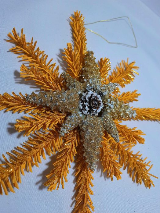 Різдвяна зірка, декор для будинку, на свята, золота зірка, подарунок