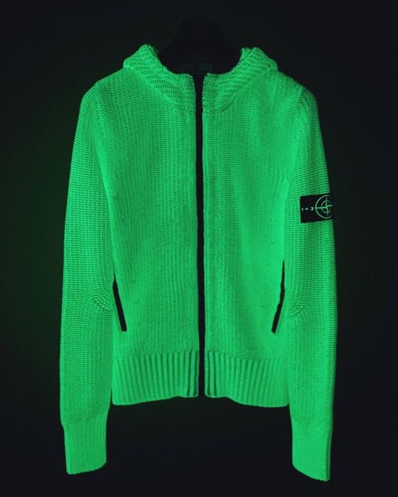 Светр Stone Island night glow knit білий 1:1 оригінал