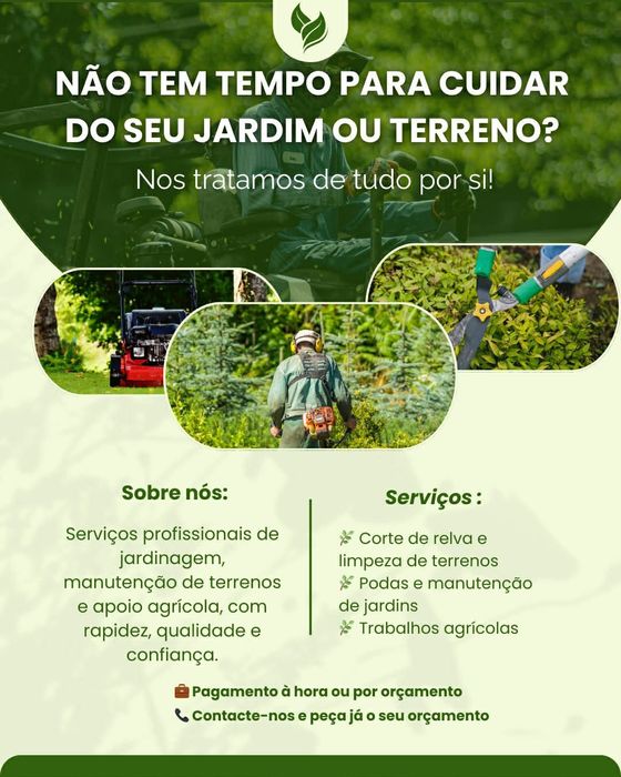 Tratamos do seu terreno ou jardim