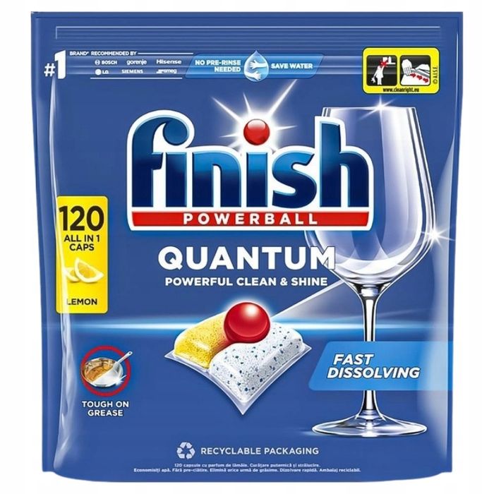 Finish kapsułki do zmywarki Quantum Lemon 120 sztuk Cytryna