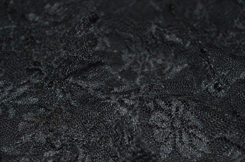 36(S) mała czarna wyjątkowa i piękna koronkowa sukienka ECHO