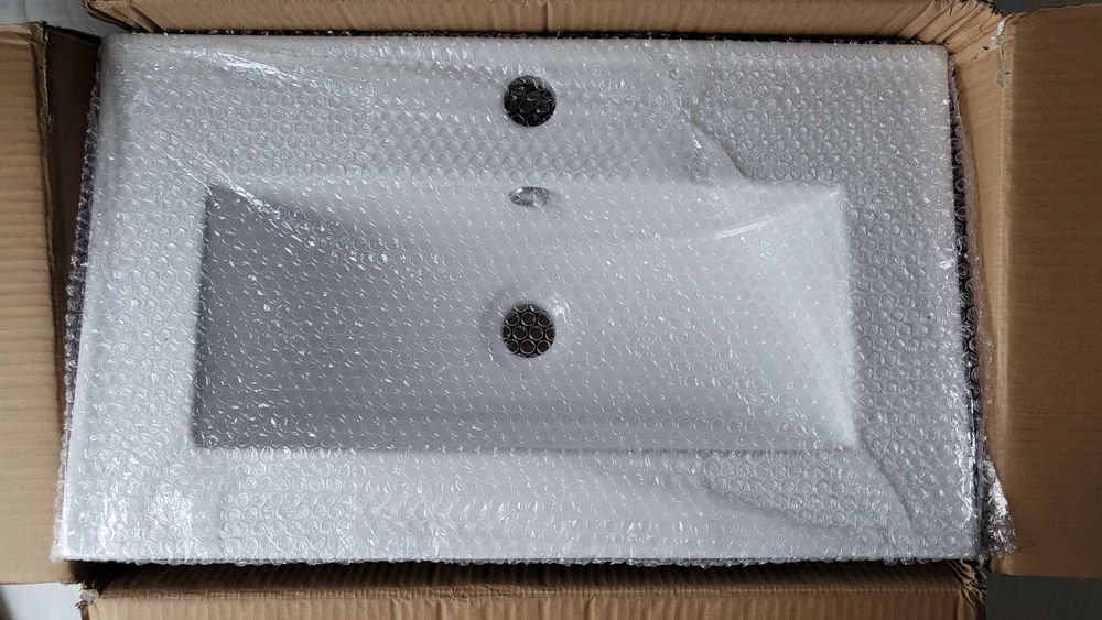 Lavatório Cerâmica 61cm Branco Banhoazis, Modelo 2060VB, Novo