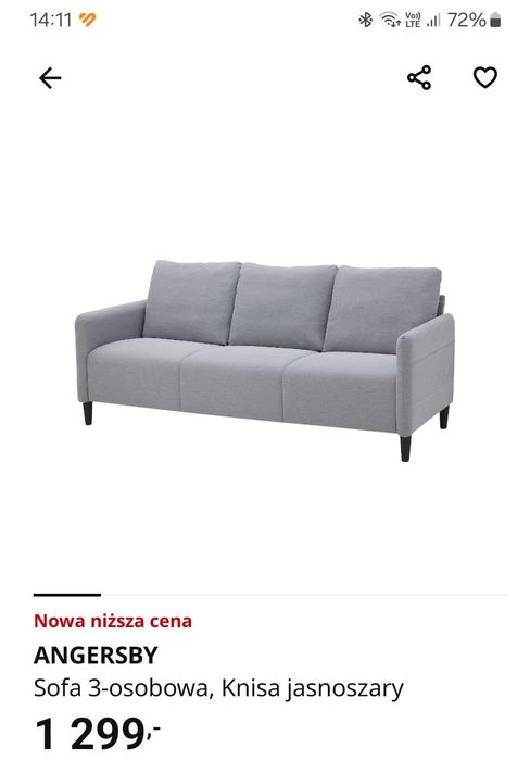 Sofa nierozkładana
