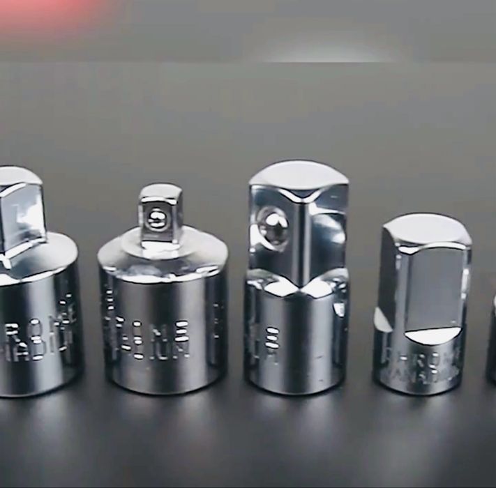 Набір 6шт адаптерів перехідників 1/2 3/8 1/4 подовжувач crome-vanadium