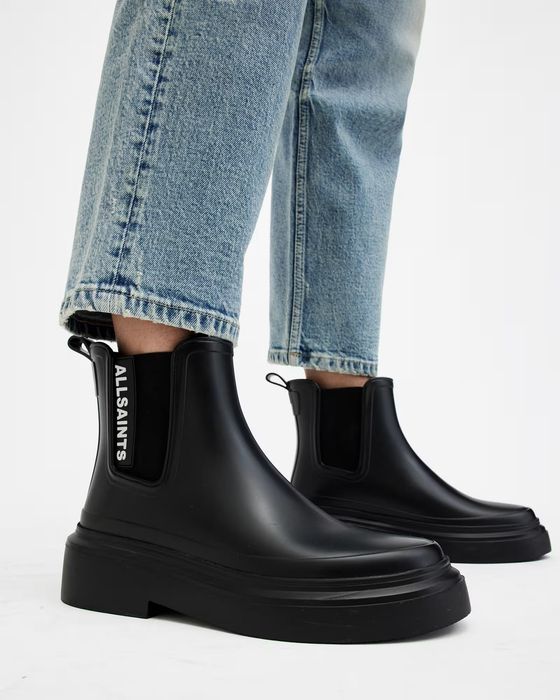 Gumowe botki AllSaints Hetty Logo Rubber Ankle Boots