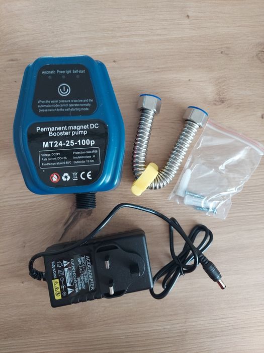Automatyczna pompa podnosząca ciśnienie wody 100W 24V MT24-25-100P + zasilacz
