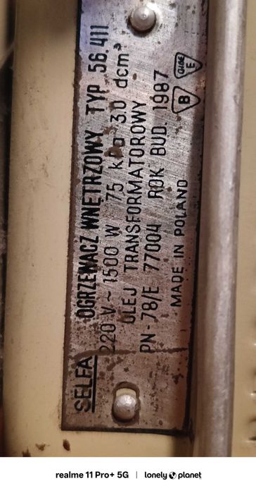 Grzejnik olejowy 7 żebrowy 220V