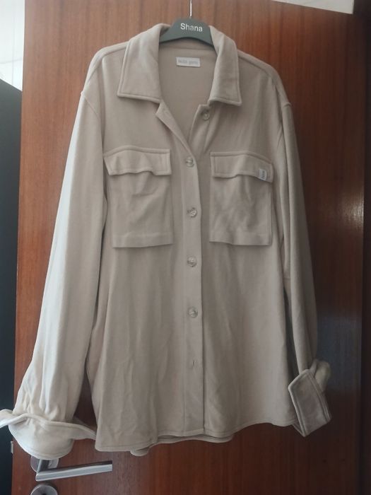 Blusa casaco bege M