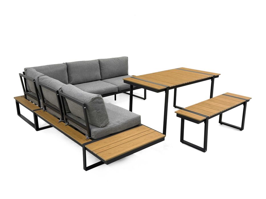 Zestaw mebli ogrodowych - narożnik aluminiowy outdoor CORTINA