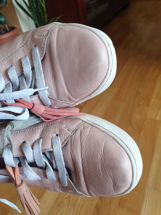 Buty wiązane rożowe 37 tenisówki