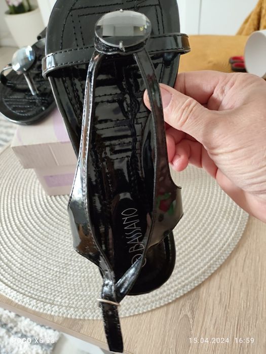 Sandałki damskie czarne