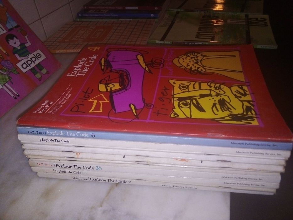 Conjunto de Livros Criança Aprendizagem de Inglês