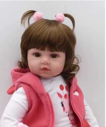 Bebe lalka reborn maluch 47cm miękkiego silikonu  48 CM.