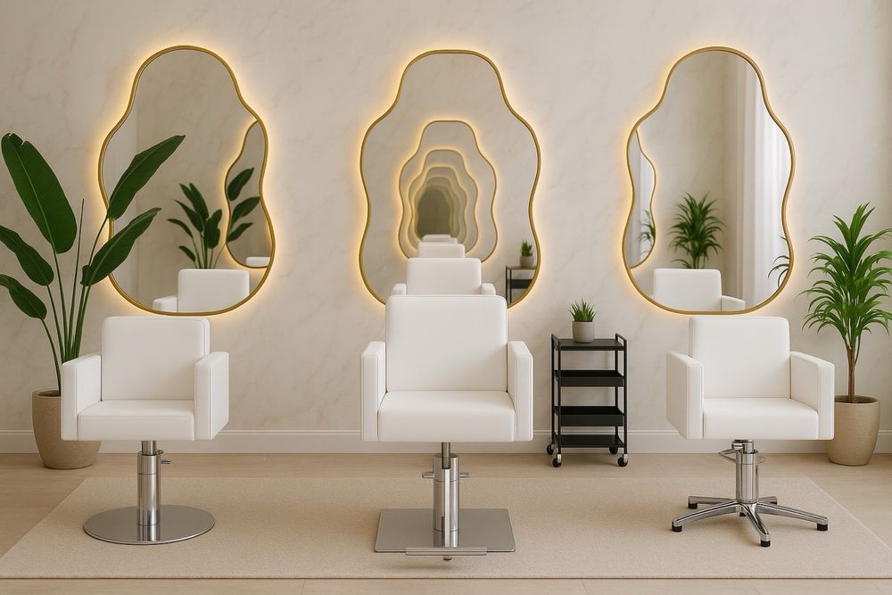 Cadeiras e rampas lavagem cebeleireiro