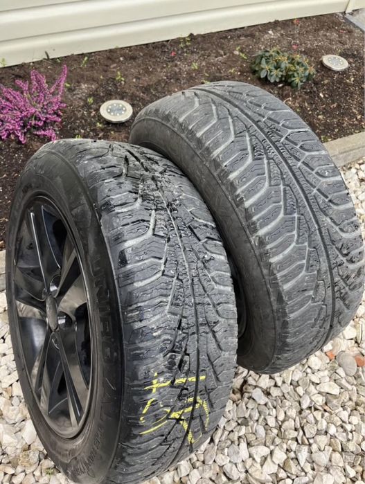Felgi z oponami zimowymi BMW R16 Czarny Połysk | 5x120 | Continental / Uniroyal