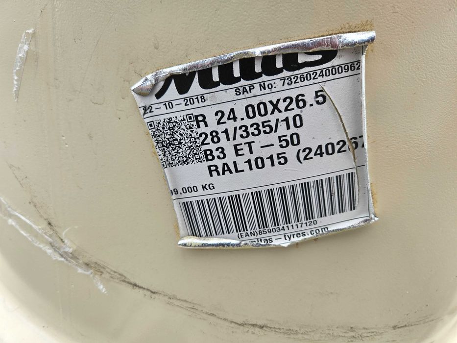 Felga 24.00x26.5 ET - 50  10 Otworów Nowa