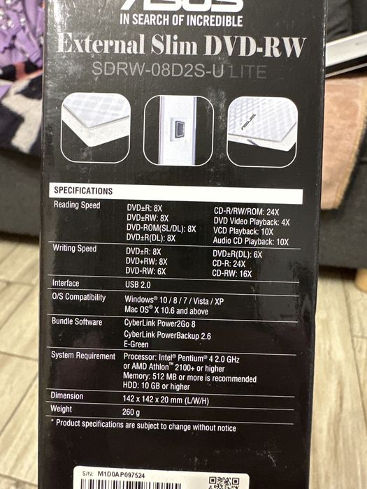 ASUS External Slim DVD-RW