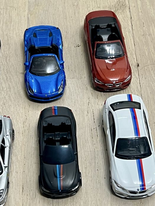 Samochody kolekcjonerskie z Shell marek BMW i Ferrari