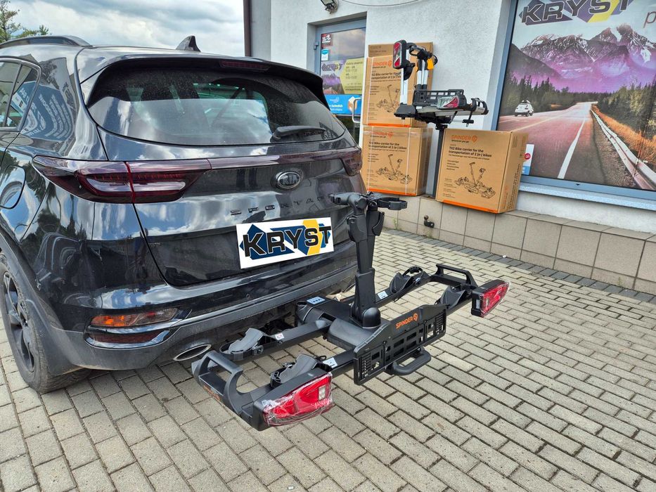 Bagażnik platforma rowerowa na hak SPINDER TX2 składana 2-3 rowery LED