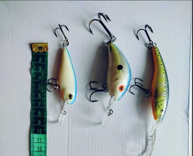 Woblery , Rapala Deep Tail Dancer 9 cm, Salmo Rattlin Hormnet 6,5 cmi Dorado Invader 6 cm