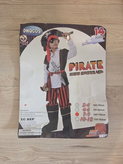 Kostium pirata rozm. 128/134