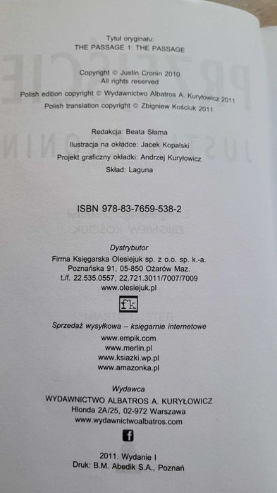 Justin Cronin, Przejście