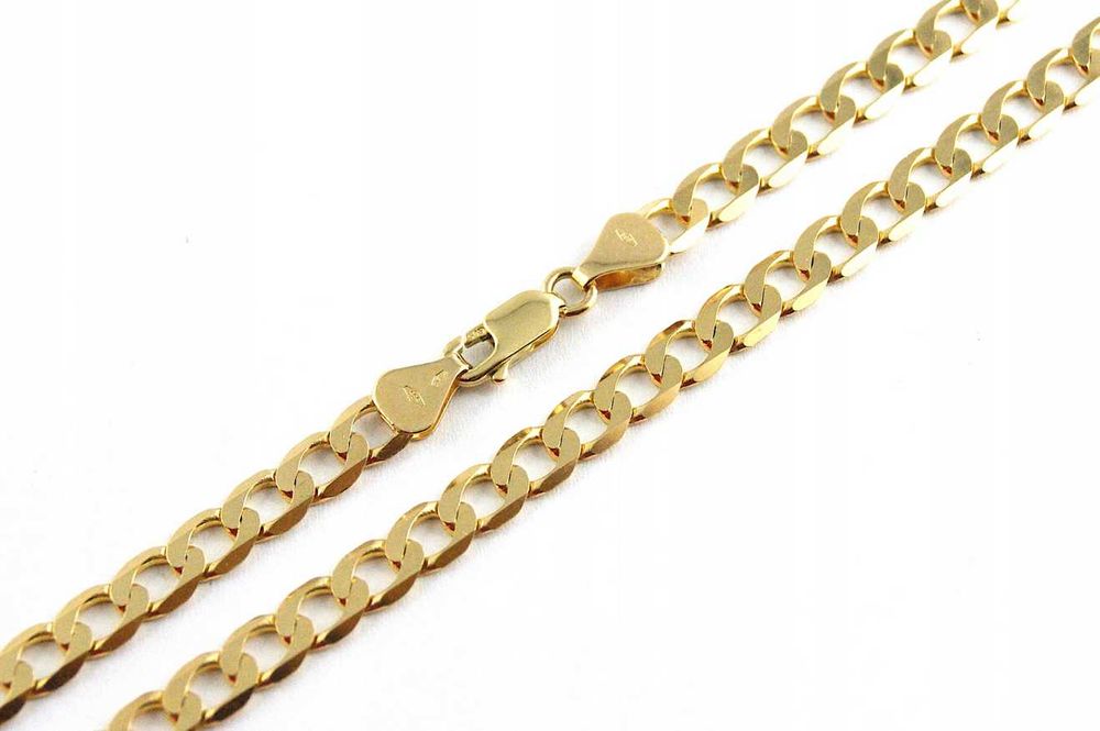 Złoty Łańcuszek Pancerka ZŁOTO p.585 60 cm KUTY NA PREZENT