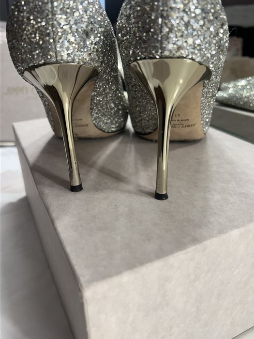 Szpilki Jimmy Choo Romy 85 w kolorze Silver/Champagne