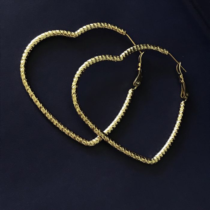 Сережки медичний сплав / кульчики сердечки