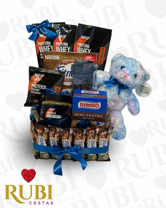 Cesta Personalizada para Presente Fitness