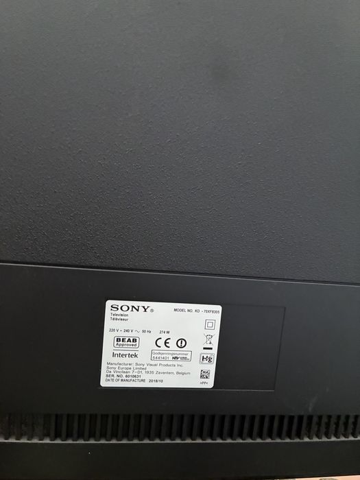 TV Sony BRAVIA KD-70XF8305 de 2018