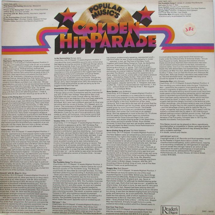 Popular Musics Golden Hit Parade - - - - - 7 X LP