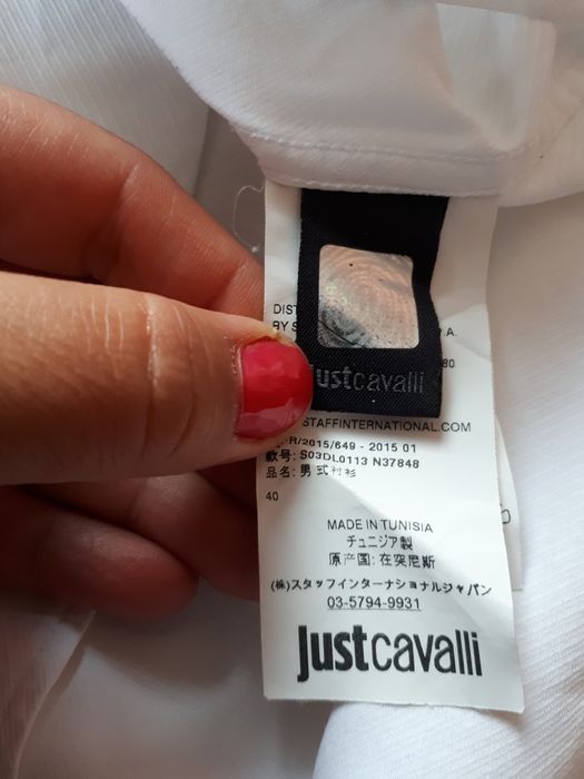 Super biała koszula męska Justcavalli