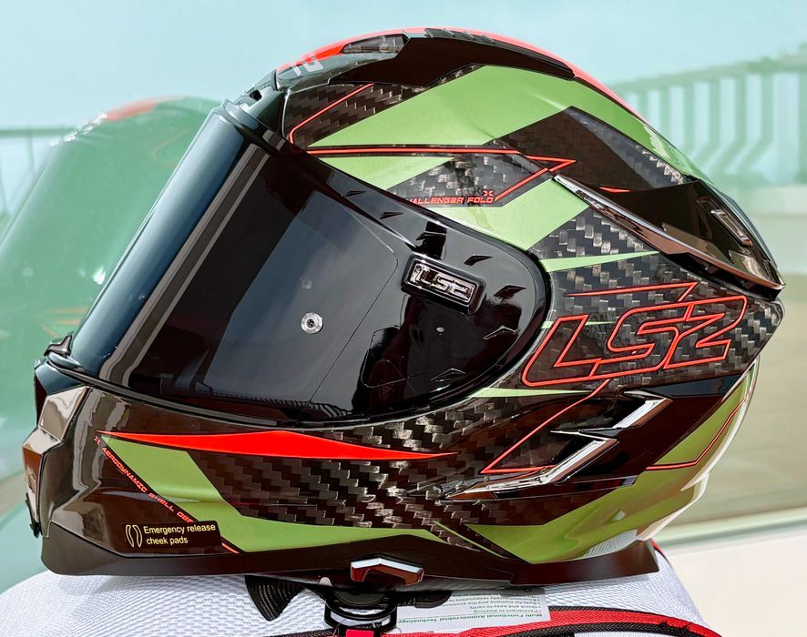 Capacete NOVO Carbono Total LS2 Challenger Fold (50% DESCONTO) Tam. S
