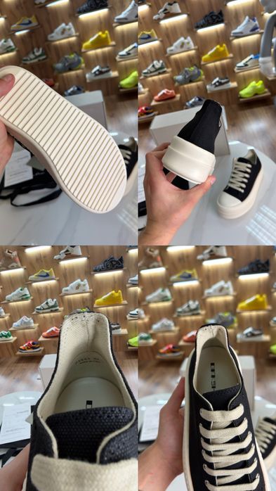 Снікерси Кросівки RICK OWENS Drksdw Ramones Black Beige