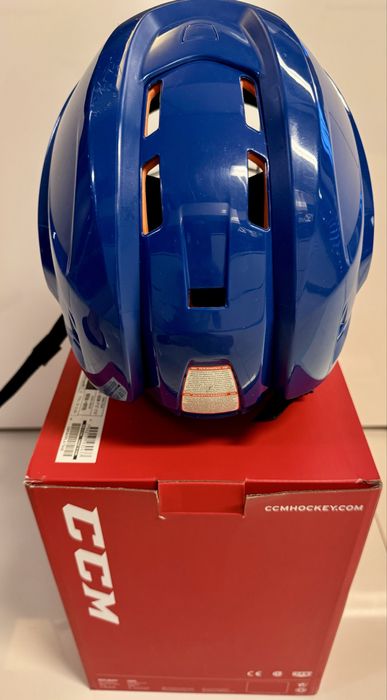 CCM Hockey Helmet Tacks 710 Combo Azul Royal