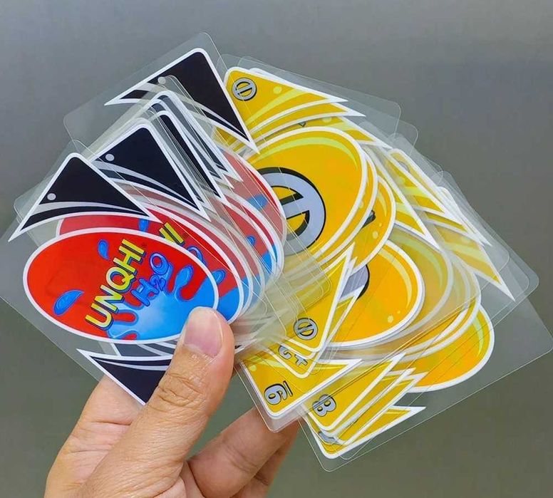 UNO H2O 108 Cartas PVC Plástico Transparente