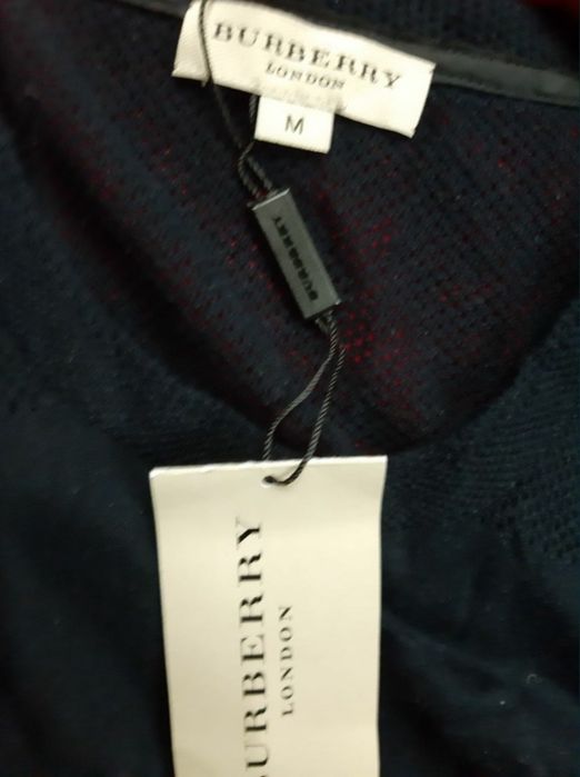 Burberry pulower damski sweter M granat 100% oryg nr seryjny  piękny