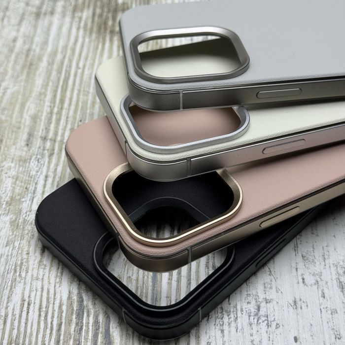 Чехол Leather MagSafe Dulero на iPhone 16 Pro Max Кожа/ метал. Чохол