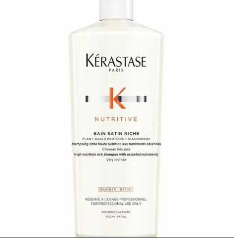 Kérastase Nutritive Bain Satin Szampon do Włosów Suchych Nawilżający Odżywczy Wzmacniający Miękkość Blask Proteinowa Odżywka Serum 1000ml