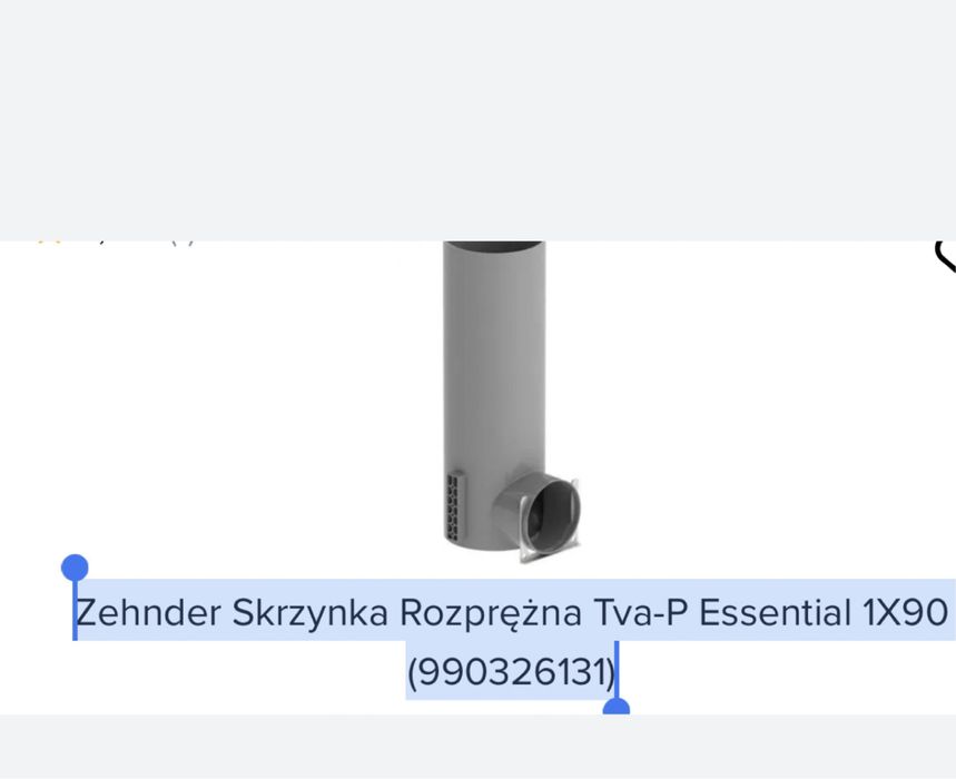 Zehnder Skrzynka Rozprężna Tva-P Essential 1X90