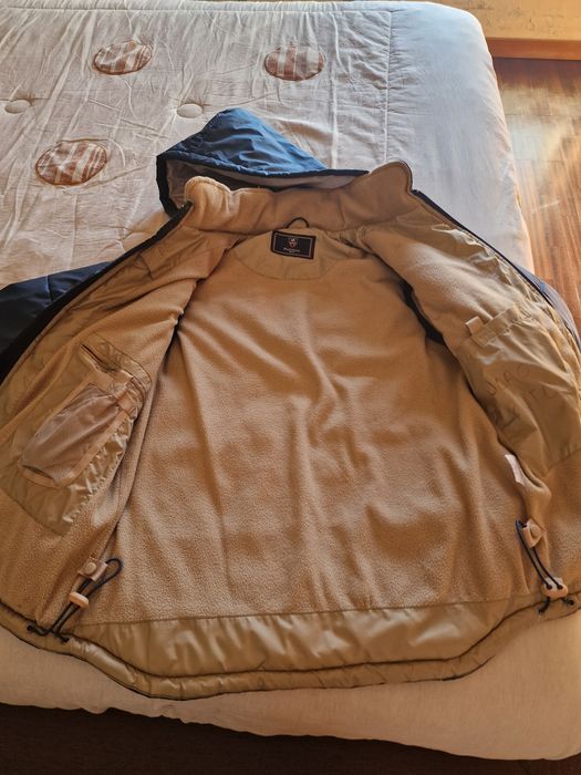 Kispo azul, da Nautical, com mangas de sair, ficando colete, tam.S