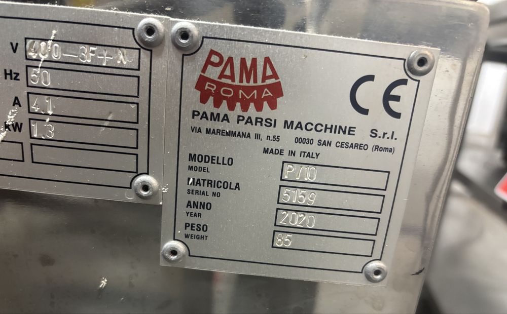 Prensa/Extrusora de Massa PAMA P/10 Profissional – 2020