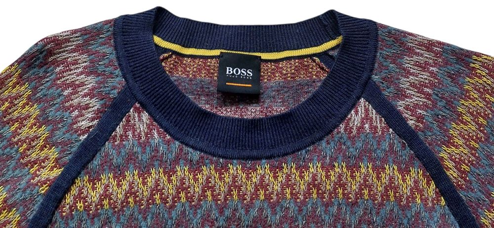 Hugo Boss nowy sweter męski r. M bawełna/wełna