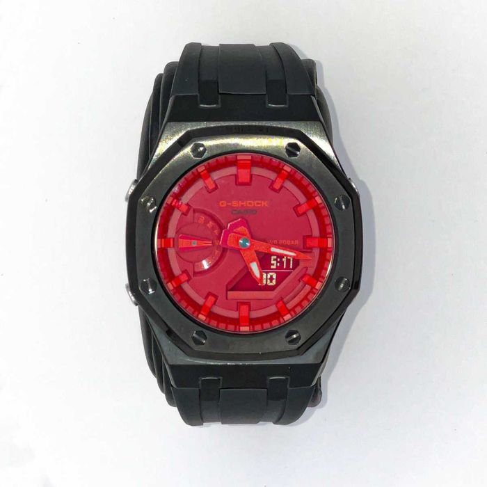 Spersonalizowany Casioak Czarny Casio G-SHOCK Czerwona Tarcza
