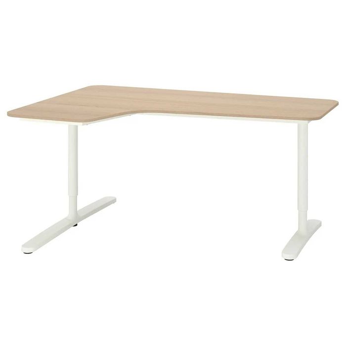 Secretária de canto IKEA Bekant (esquerda), carvalho branco, impecável