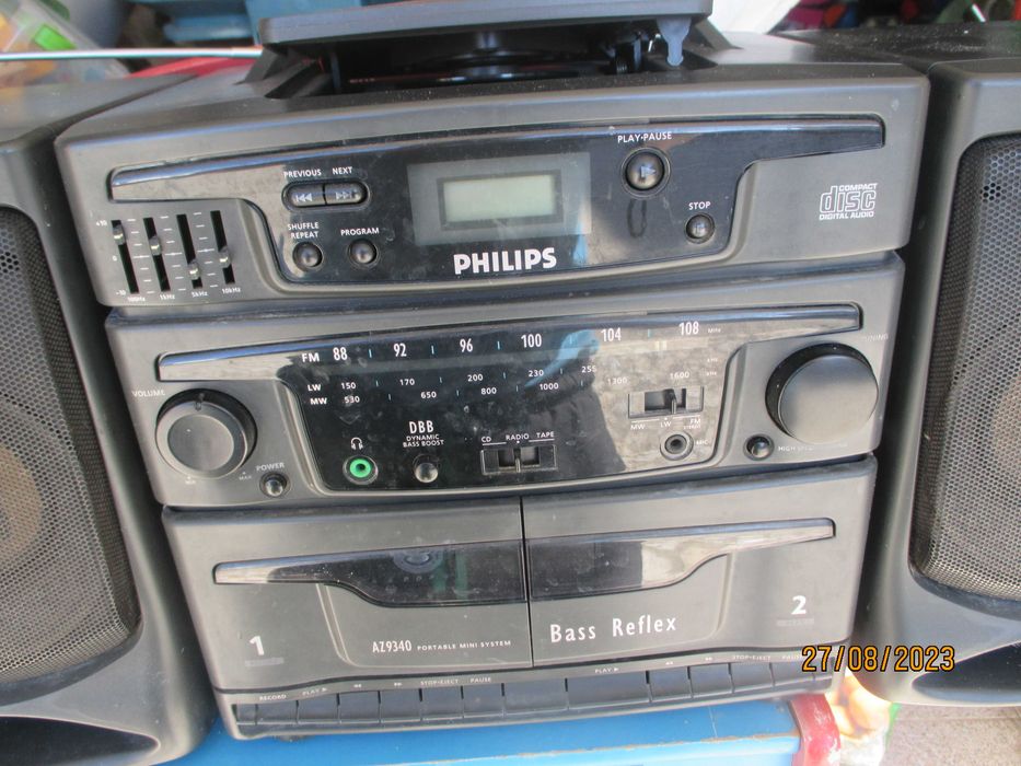 Aparelhagem antiga audio Philips AZ 9340 - para reparação